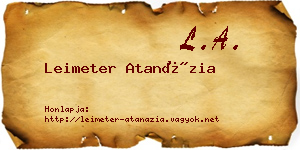 Leimeter Atanázia névjegykártya